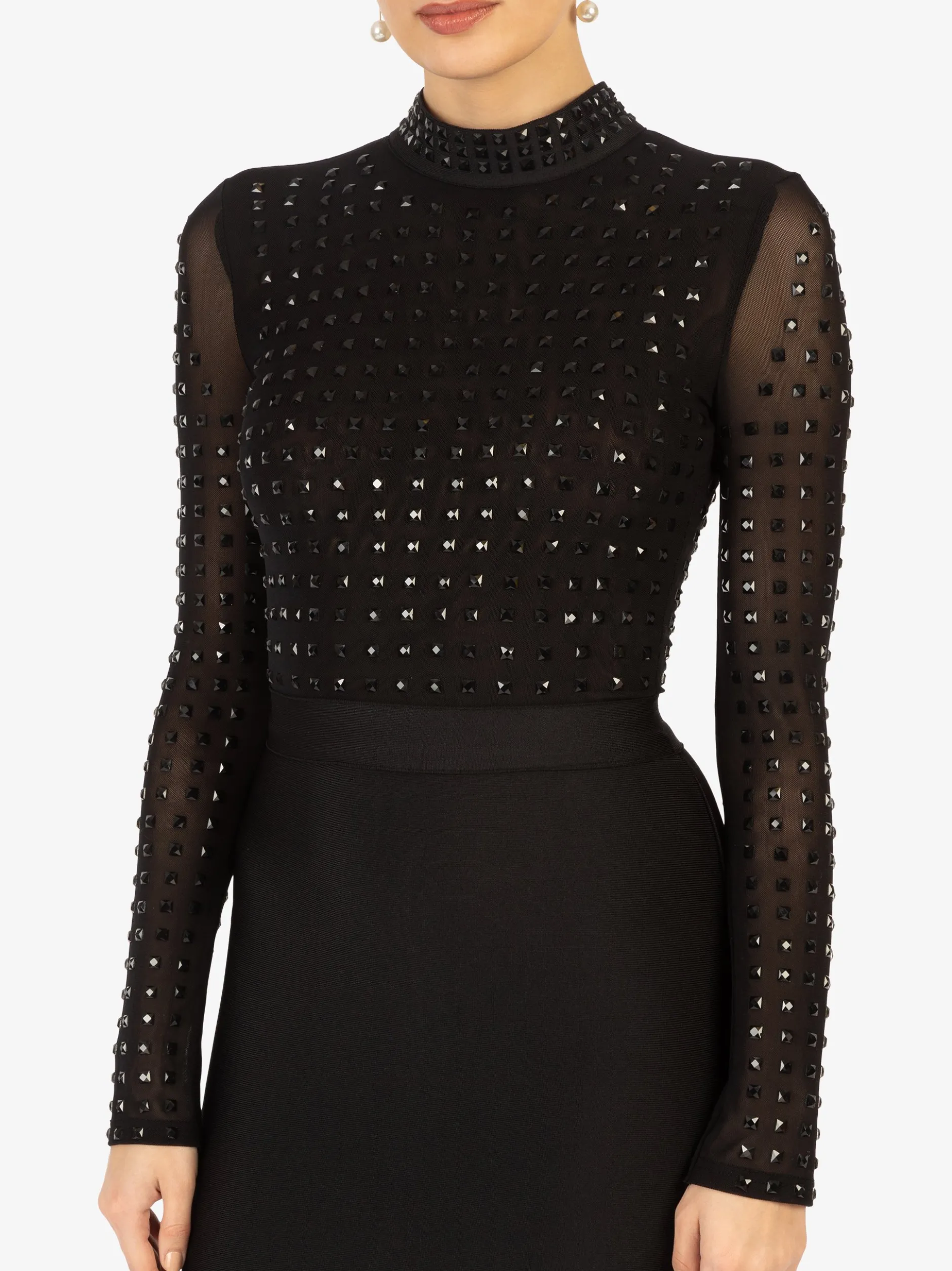 Kraimod Damen Bodycon Kleid in schwarz - Länge: mittel