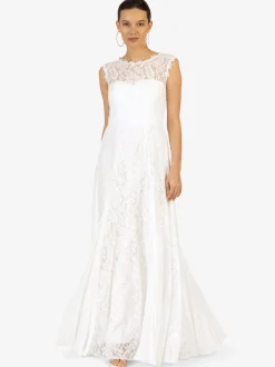 Kraimod Damen Brautkleid in weiß - Ausschnitt: U-Boot