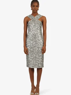 Kraimod Damen Cocktailkleid in silber - Länge: mittel
