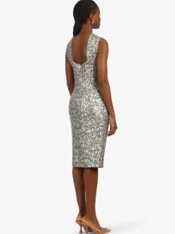 Kraimod Damen Cocktailkleid in silber - Länge: mittel