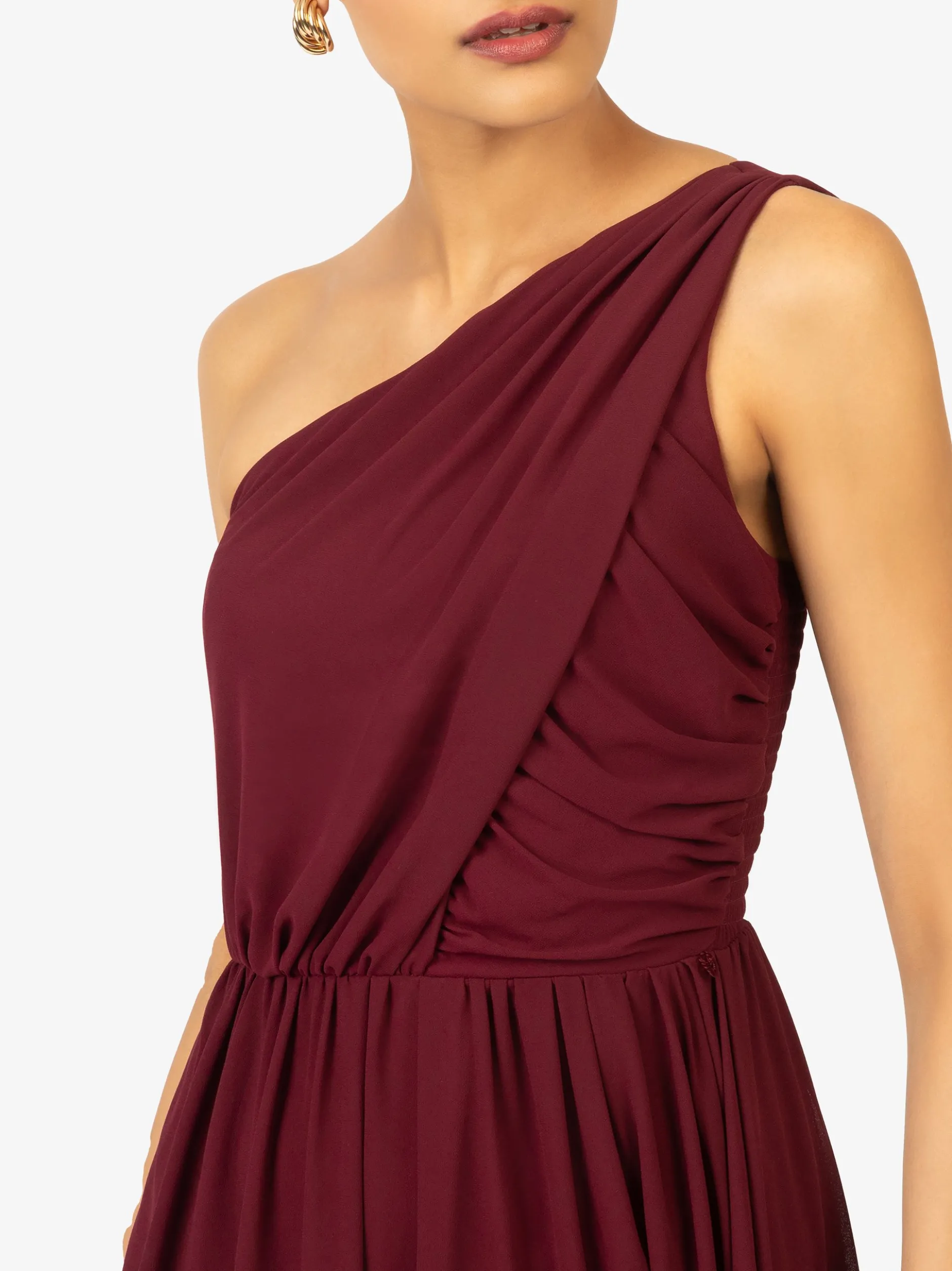 Kraimod Damen Kleid in bordeaux - Ausschnitt: Rundhals