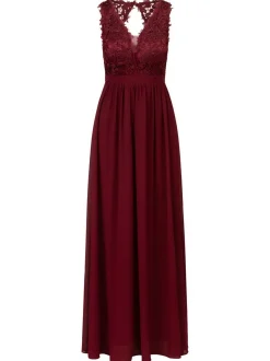 Kraimod Damen Kleid in bordeaux - Länge: lang