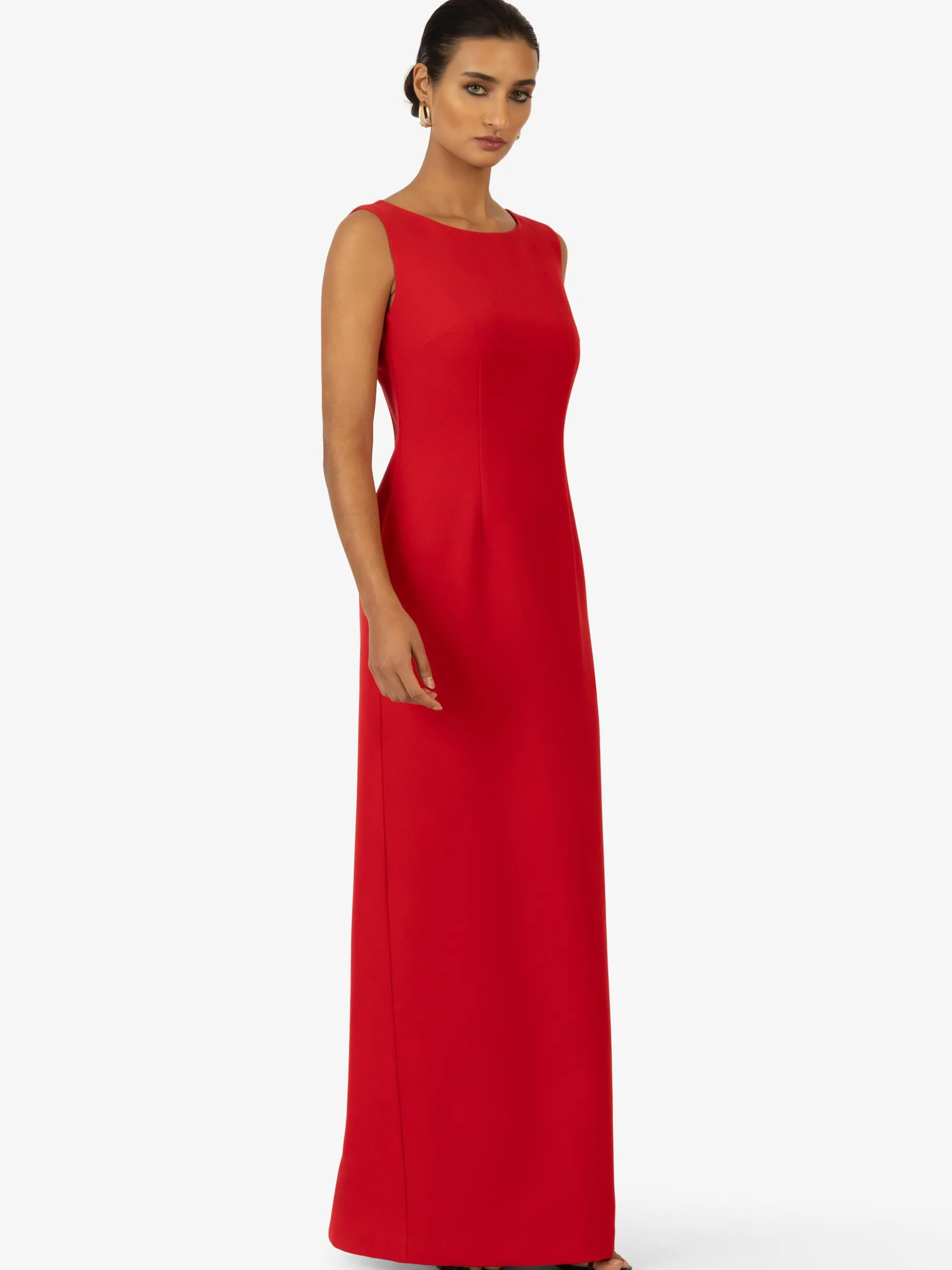 Kraimod Damen Kleid in rot - Ausschnitt: U-Boot
