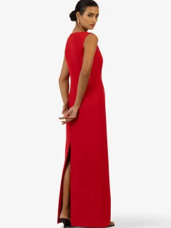 Kraimod Damen Kleid in rot - Ausschnitt: U-Boot