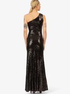 Kraimod Damen Paillettenkleid in schwarz - Länge: lang