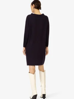Kraimod Damen Strickkleid in marine - Ausschnitt: U-Boot