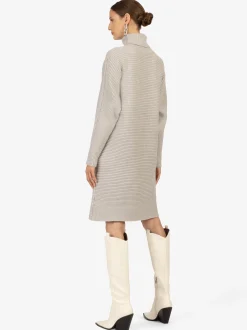 Kraimod Damen Strickkleid in grau - Ärmel: langarm