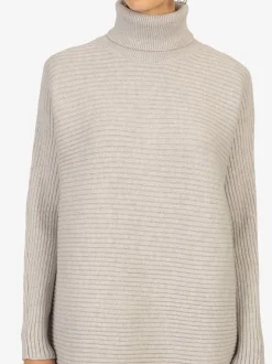 Kraimod Damen Strickkleid in grau - Ärmel: langarm