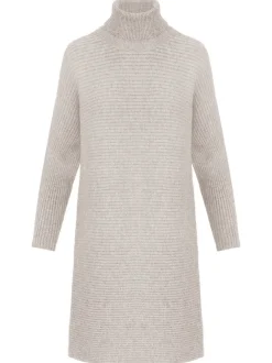 Kraimod Damen Strickkleid in grau - Ärmel: langarm