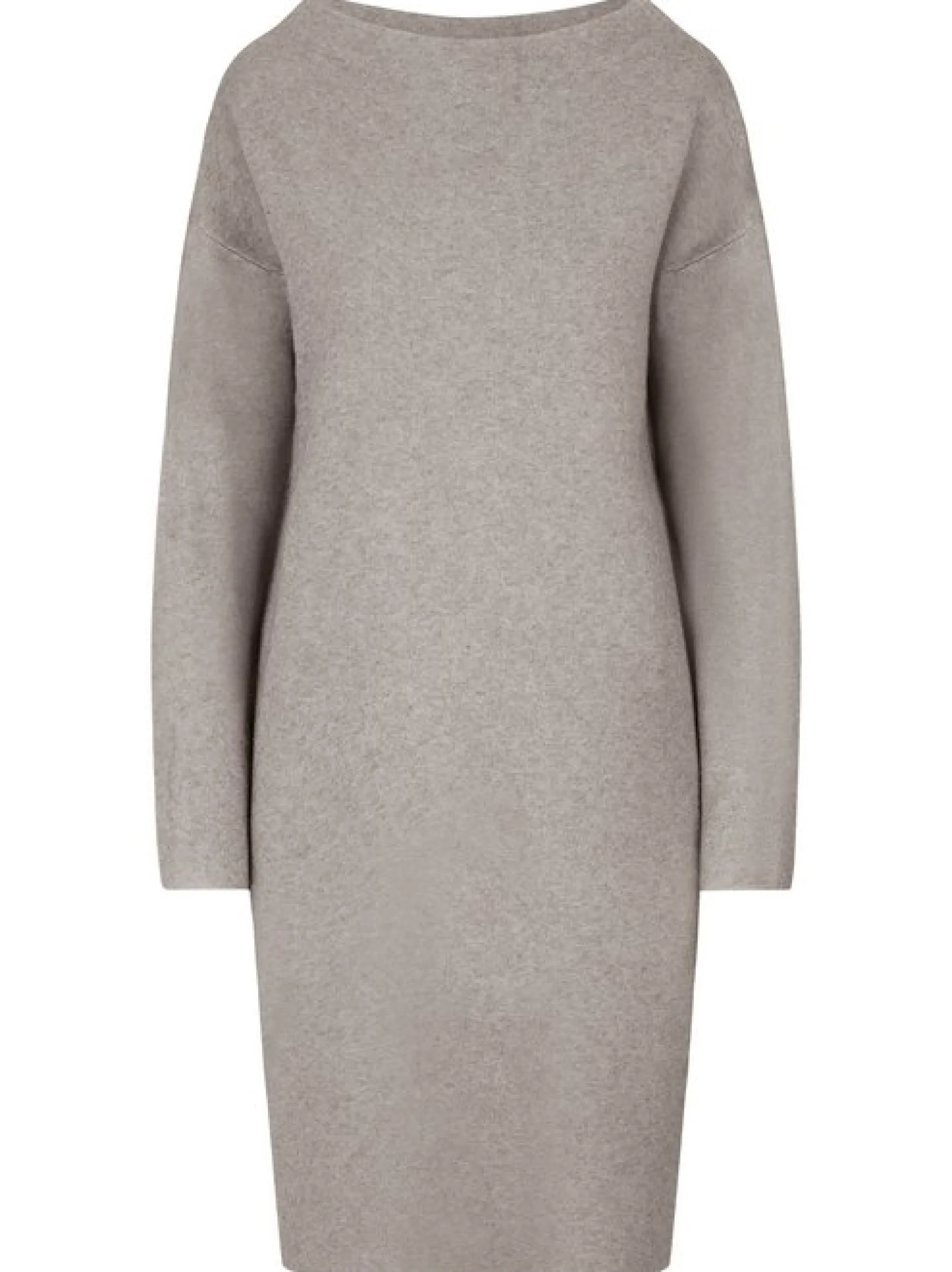 Kraimod Damen Strickkleid in grau - Ausschnitt: U-Boot