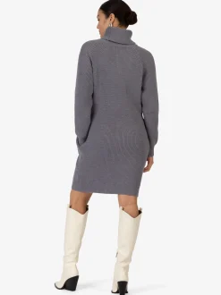 Kraimod Damen Strickkleid in grau - Ärmel: langarm