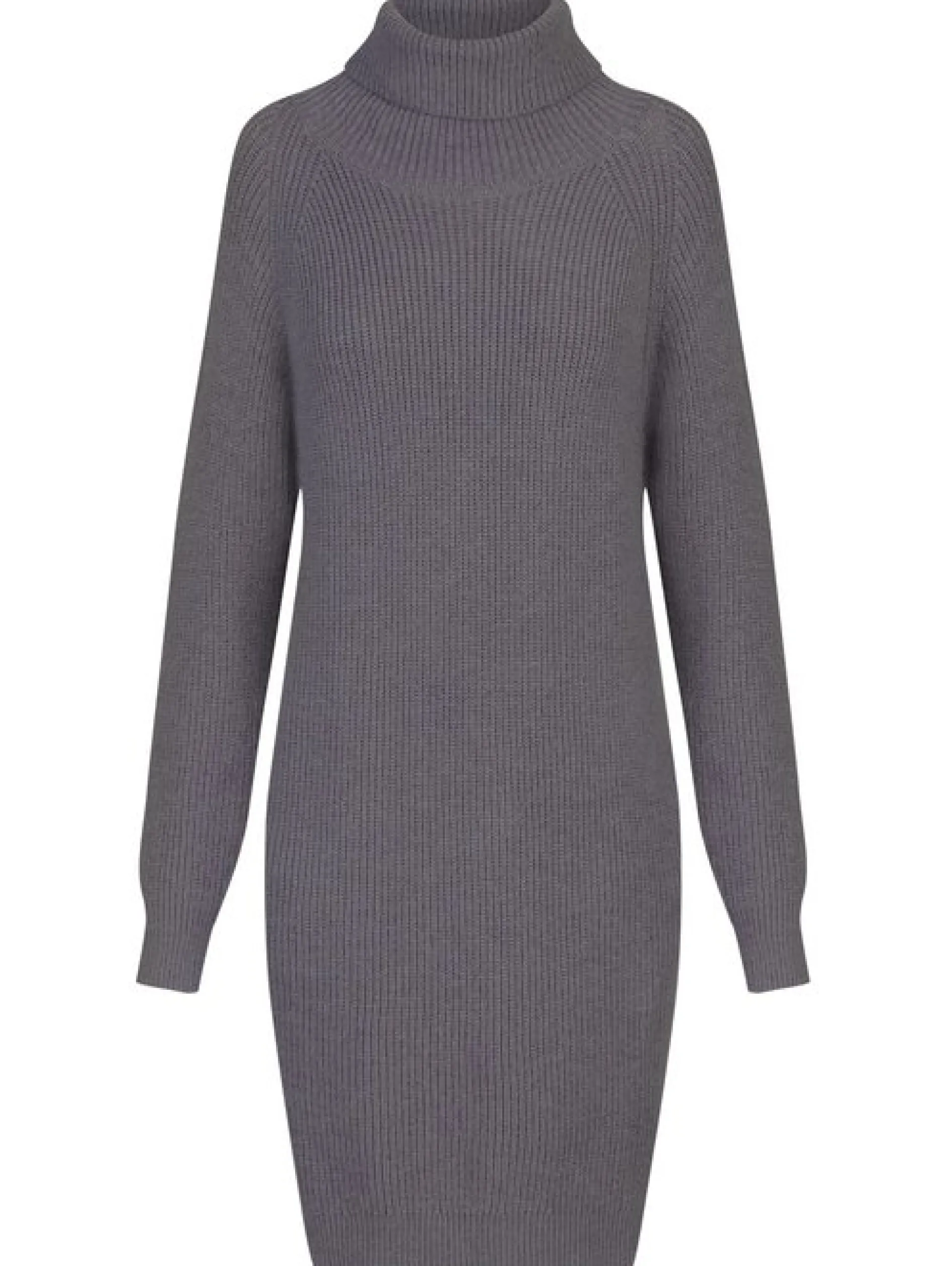 Kraimod Damen Strickkleid in grau - Ärmel: langarm