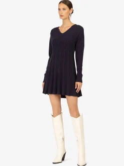 Kraimod Damen Strickkleid in marine - Ärmel: langarm