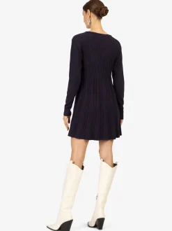 Kraimod Damen Strickkleid in marine - Ärmel: langarm
