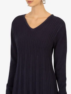 Kraimod Damen Strickkleid in marine - Ärmel: langarm