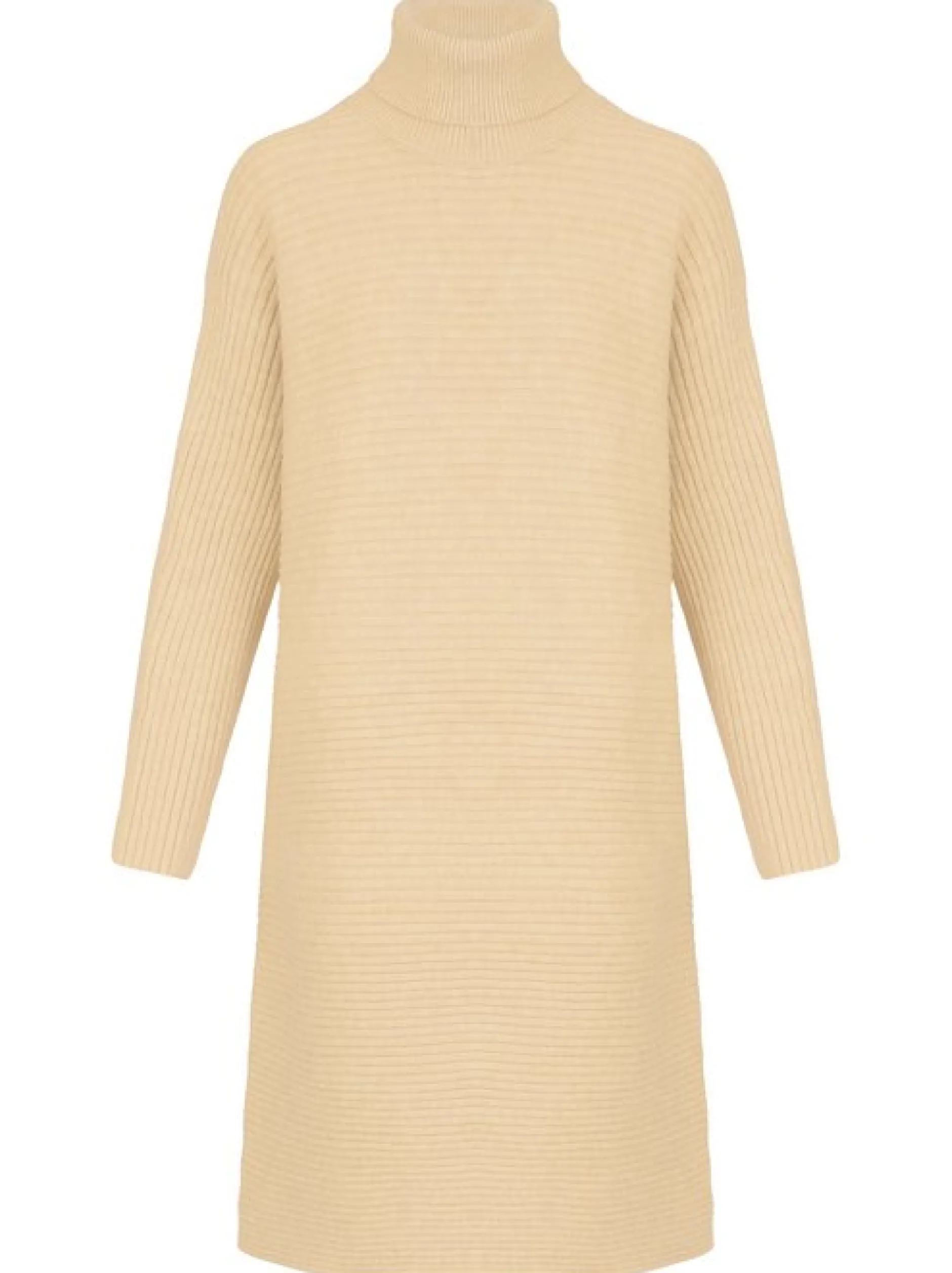 Kraimod Damen Strickkleid in beige - Ärmel: langarm