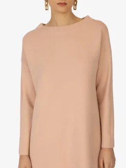 Kraimod Damen Strickkleid in rosa - Ausschnitt: U-Boot