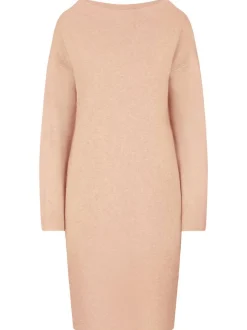 Kraimod Damen Strickkleid in rosa - Ausschnitt: U-Boot