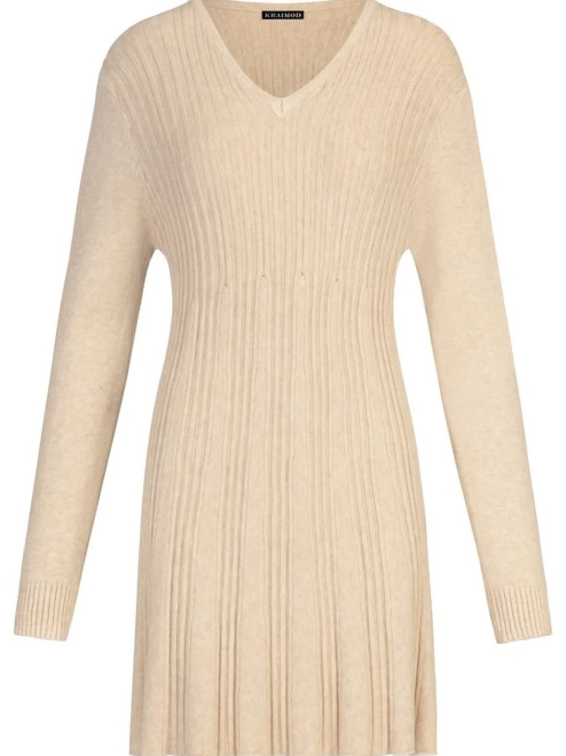 Kraimod Damen Strickkleid in beige - Ärmel: langarm