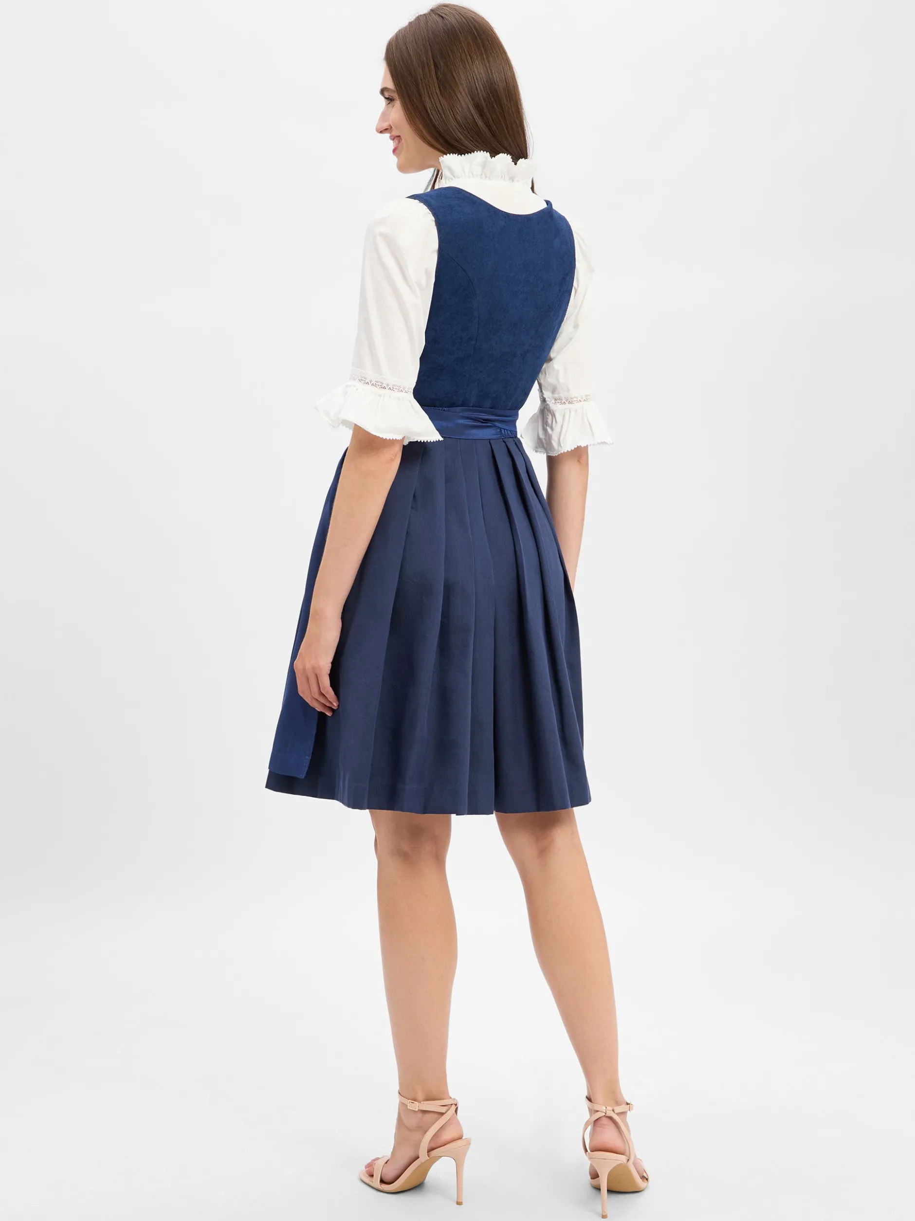 Krüger Dirndl Damen Dirndl in indigo - Ärmel: ohne Arm