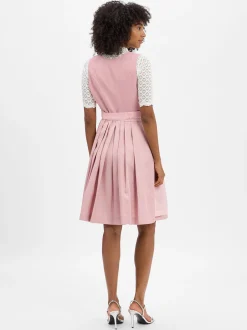Krüger Dirndl Damen Dirndl in rosa - Ausschnitt: Karree
