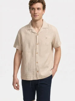Kronstadt Herren Hemd Kurzarm - KSAyers in sand beige