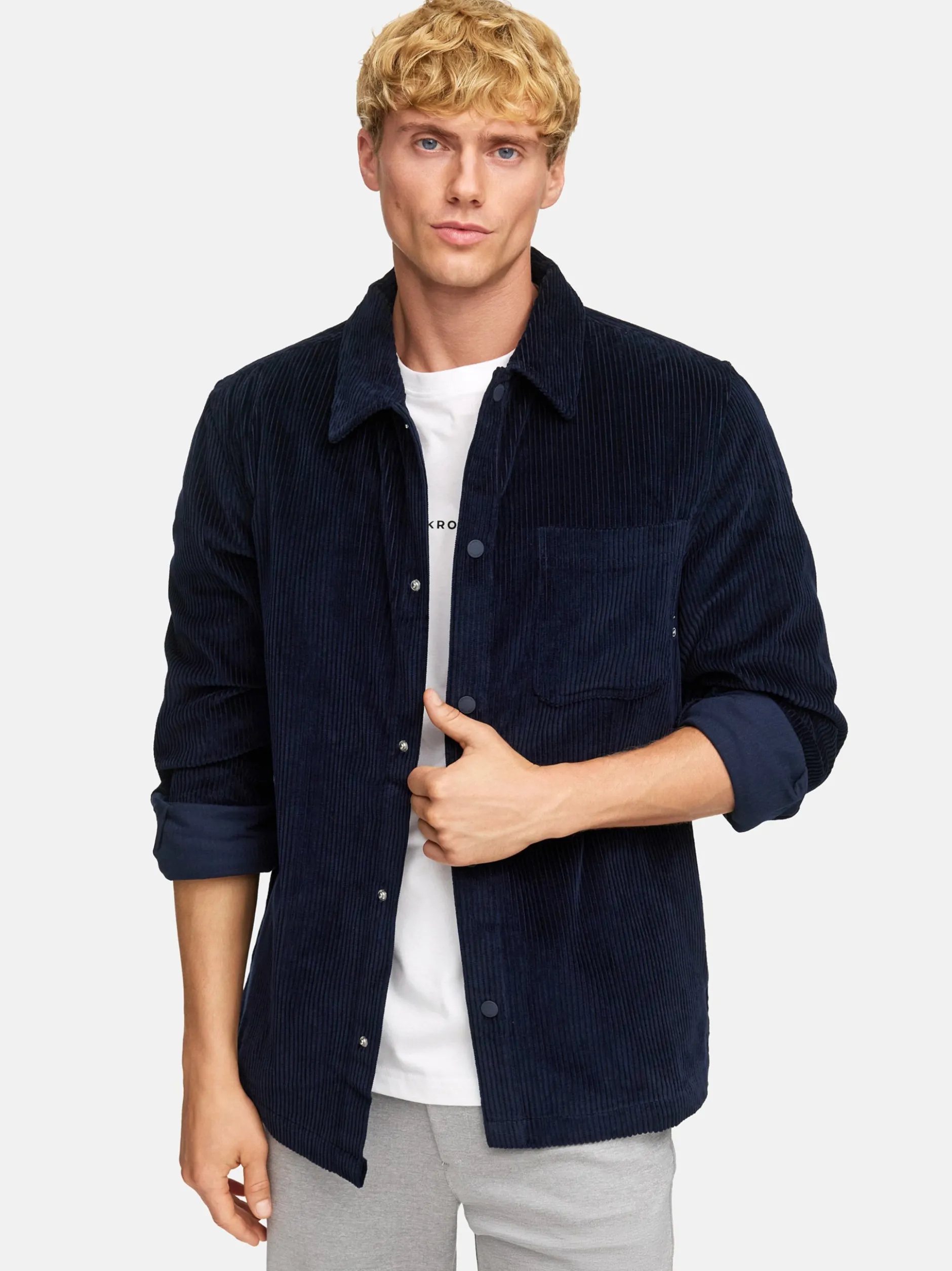 Kronstadt Herren Hemd Langarm - KSChandos overshirt in blau