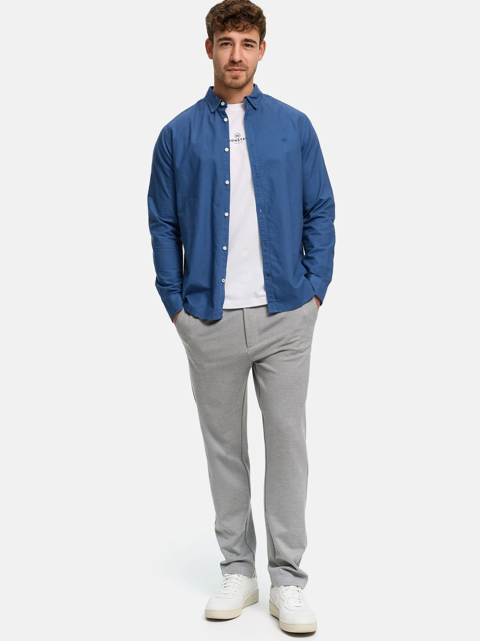 Kronstadt Herren Hemd Langarm - KSAsk Ls in hellblau blau