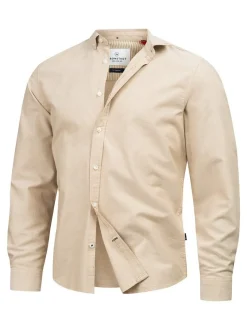 Kronstadt Herren Hemd Langarm - KSJohan Oxford in beige camel