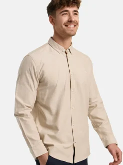 Kronstadt Herren Hemd Langarm - KSJohan Oxford in beige camel