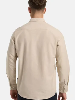 Kronstadt Herren Hemd Langarm - KSJohan Oxford in beige camel