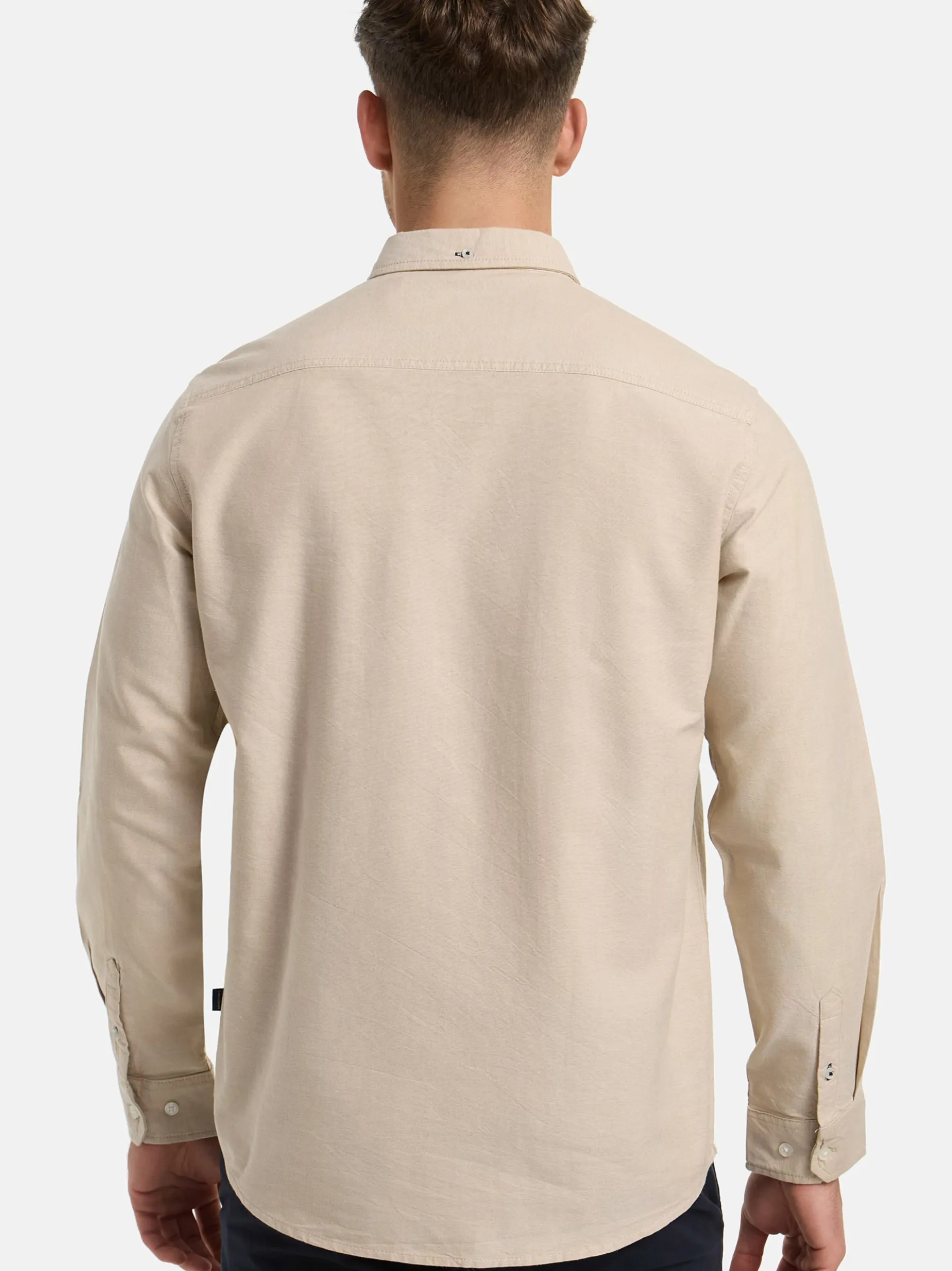 Kronstadt Herren Hemd Langarm - KSJohan Oxford in beige camel