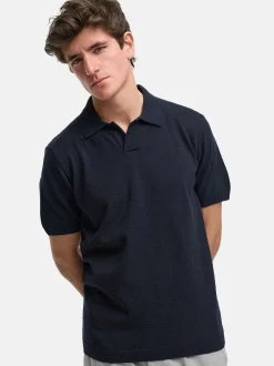 Kronstadt Herren Poloshirt - KSBlake knit in blau