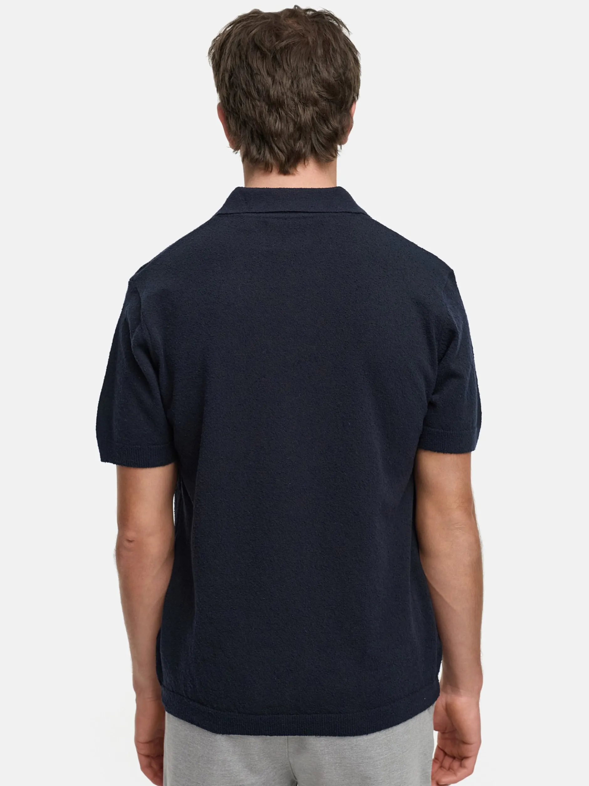 Kronstadt Herren Poloshirt - KSBlake knit in blau