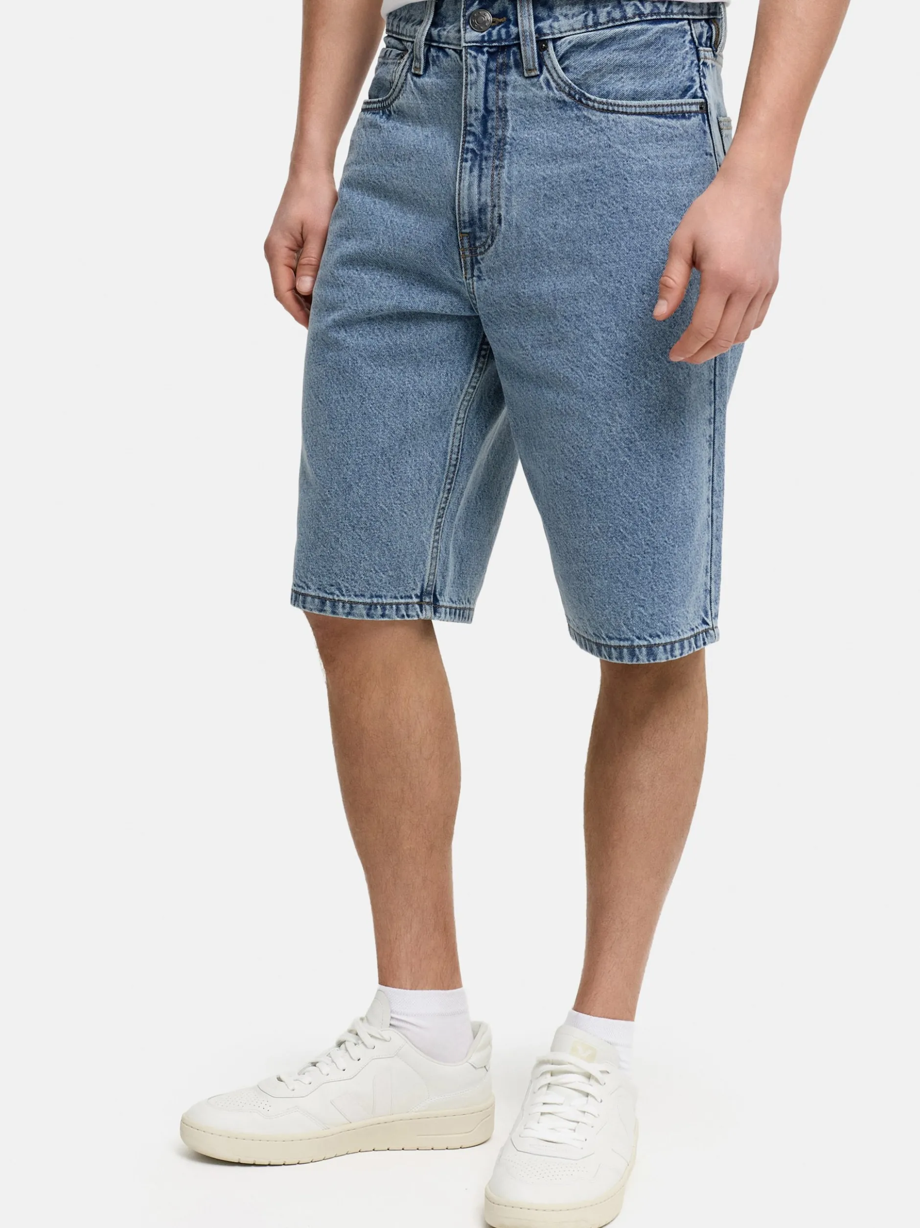 Kronstadt Herren Shorts Jeans - KSBoldgate in bleached denim