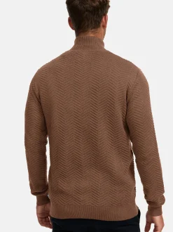 Kronstadt Herren Strickjacke - KSCarlo Zip in braun