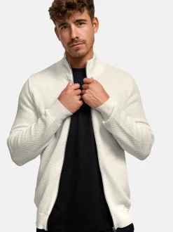 Kronstadt Herren Strickjacke - KSErik Zip in grau anthrazit