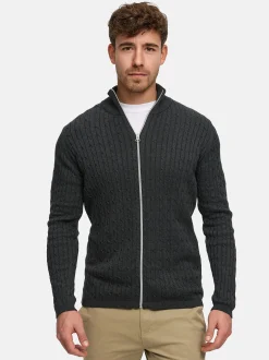 Kronstadt Herren Strickjacke - KSCable Zip in anthrazit