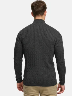 Kronstadt Herren Strickjacke - KSCable Zip in anthrazit