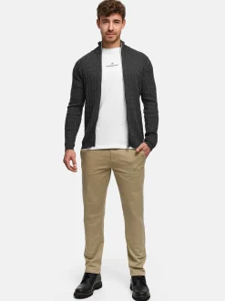 Kronstadt Herren Strickjacke - KSCable Zip in anthrazit