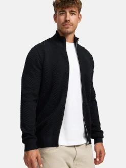 Kronstadt Herren Strickjacke - KSCarlo Zip in schwarz