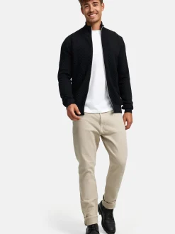Kronstadt Herren Strickjacke - KSCarlo Zip in schwarz
