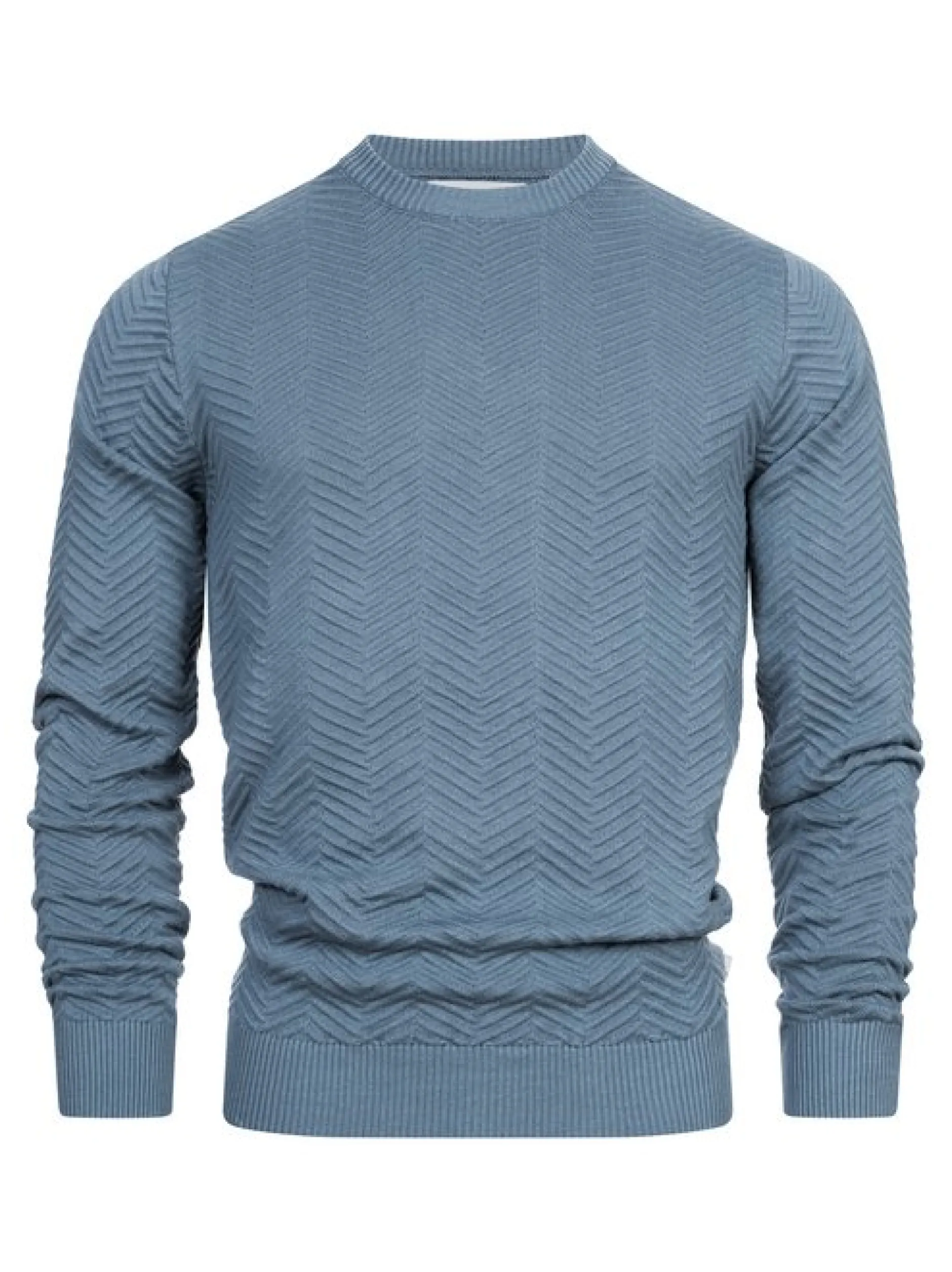 Kronstadt Herren Strickpullover - KSCarlo in aqua blau