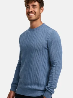 Kronstadt Herren Strickpullover - KSCarlo in aqua blau