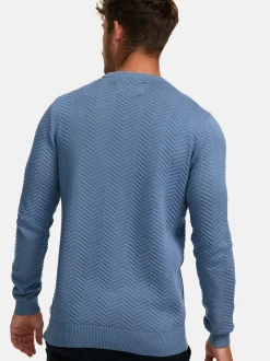 Kronstadt Herren Strickpullover - KSCarlo in aqua blau