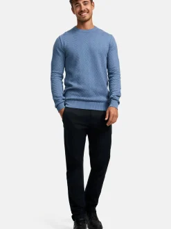 Kronstadt Herren Strickpullover - KSCarlo in aqua blau