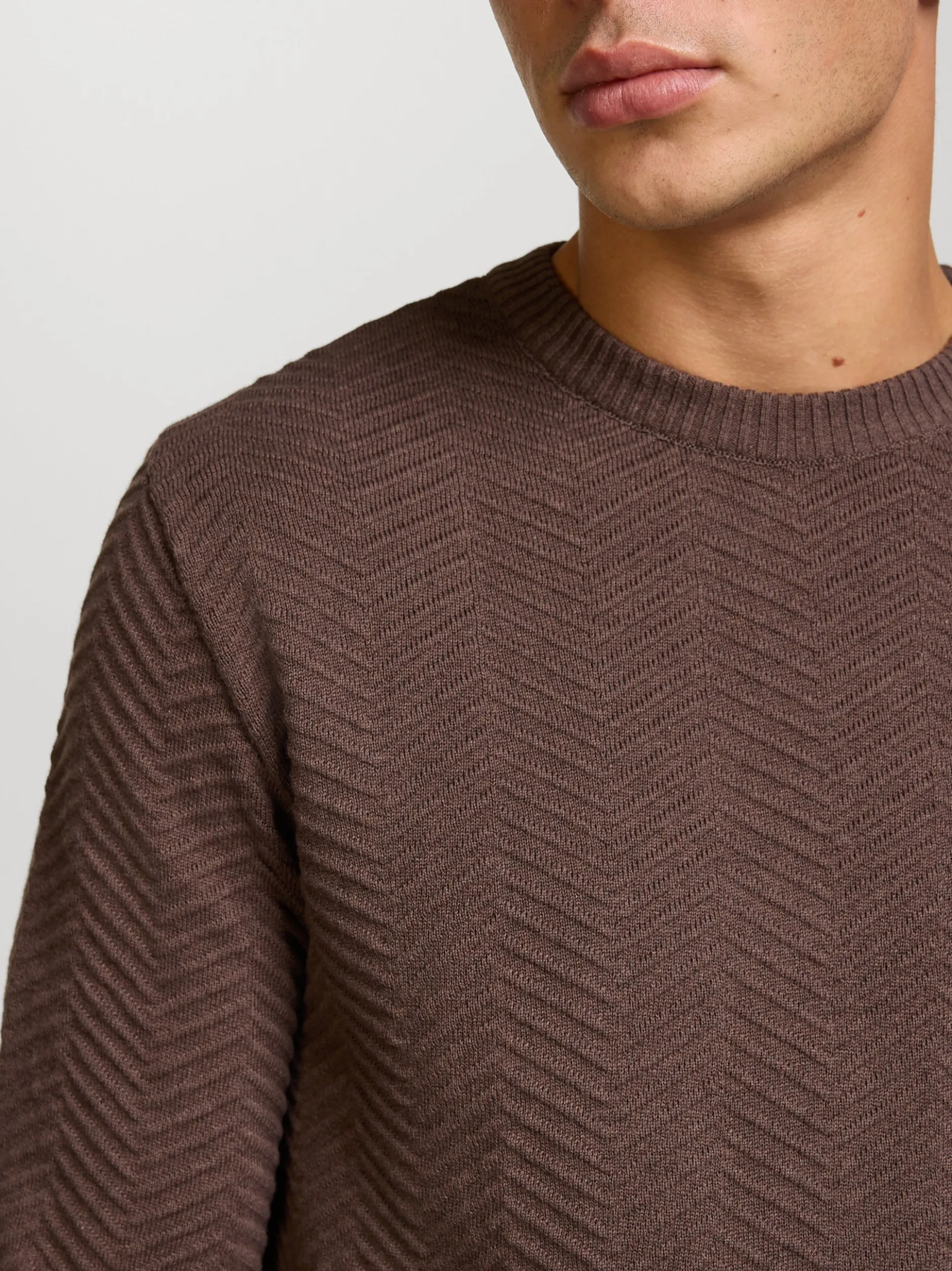 Kronstadt Herren Strickpullover - KSCarlo in braun