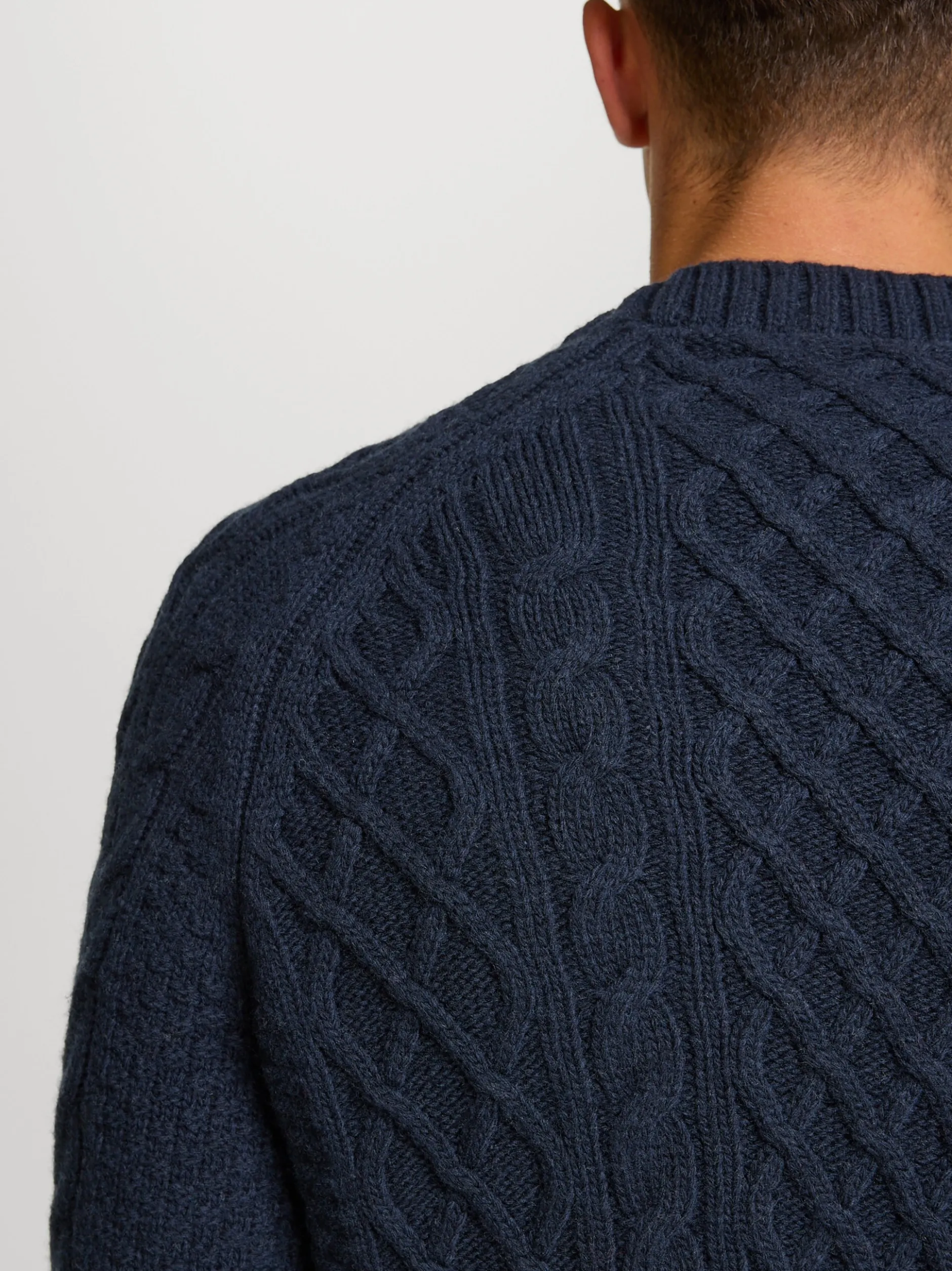Kronstadt Herren Strickpullover - KSWard crew neck knit in blau