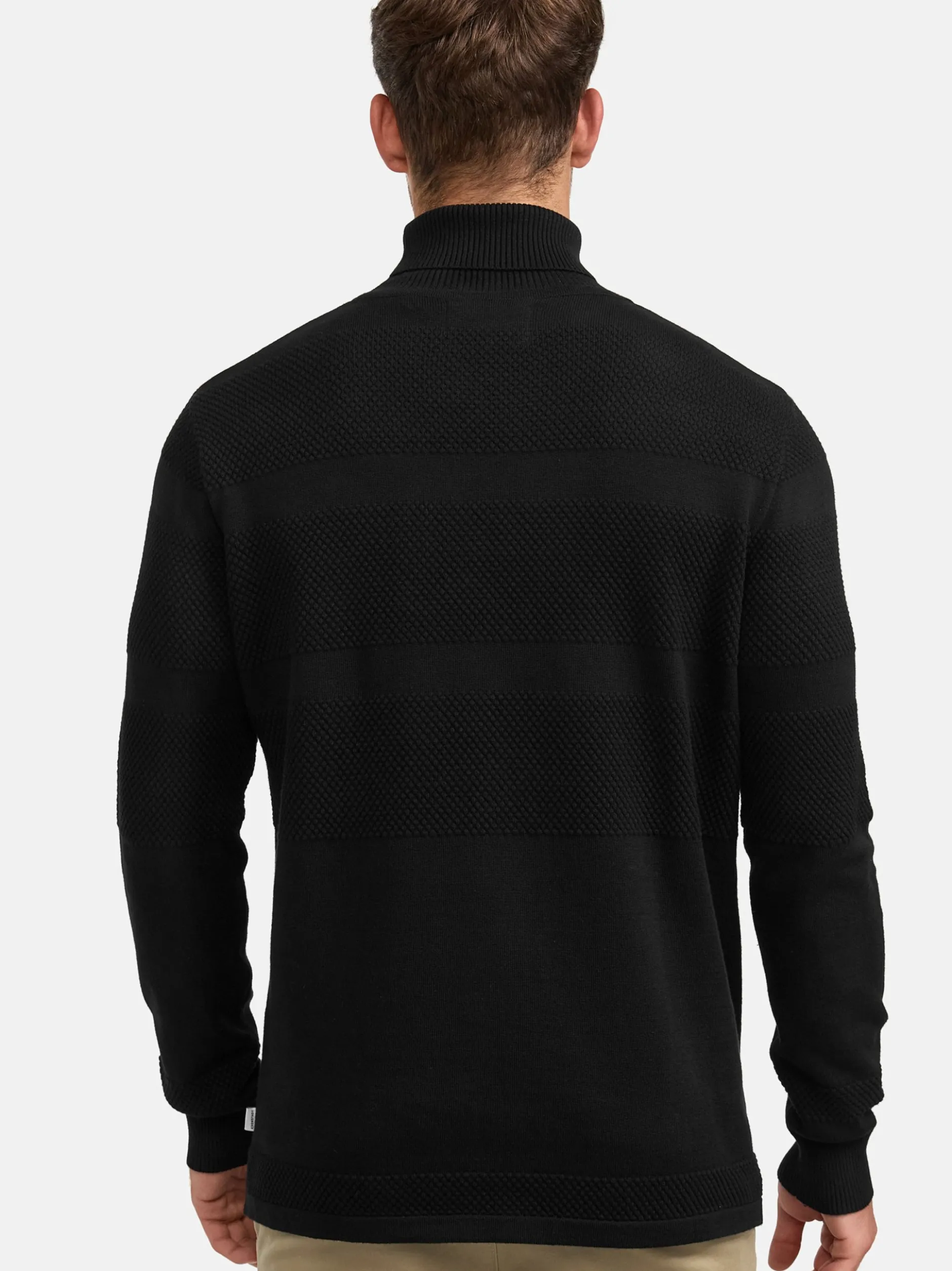 Kronstadt Herren Strickpullover - KSFisker in schwarz