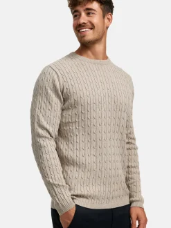 Kronstadt Herren Strickpullover - KSCable in beige